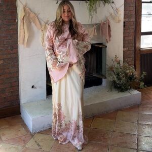 HEMANT & NANDITA Back Ties Maxi Dress